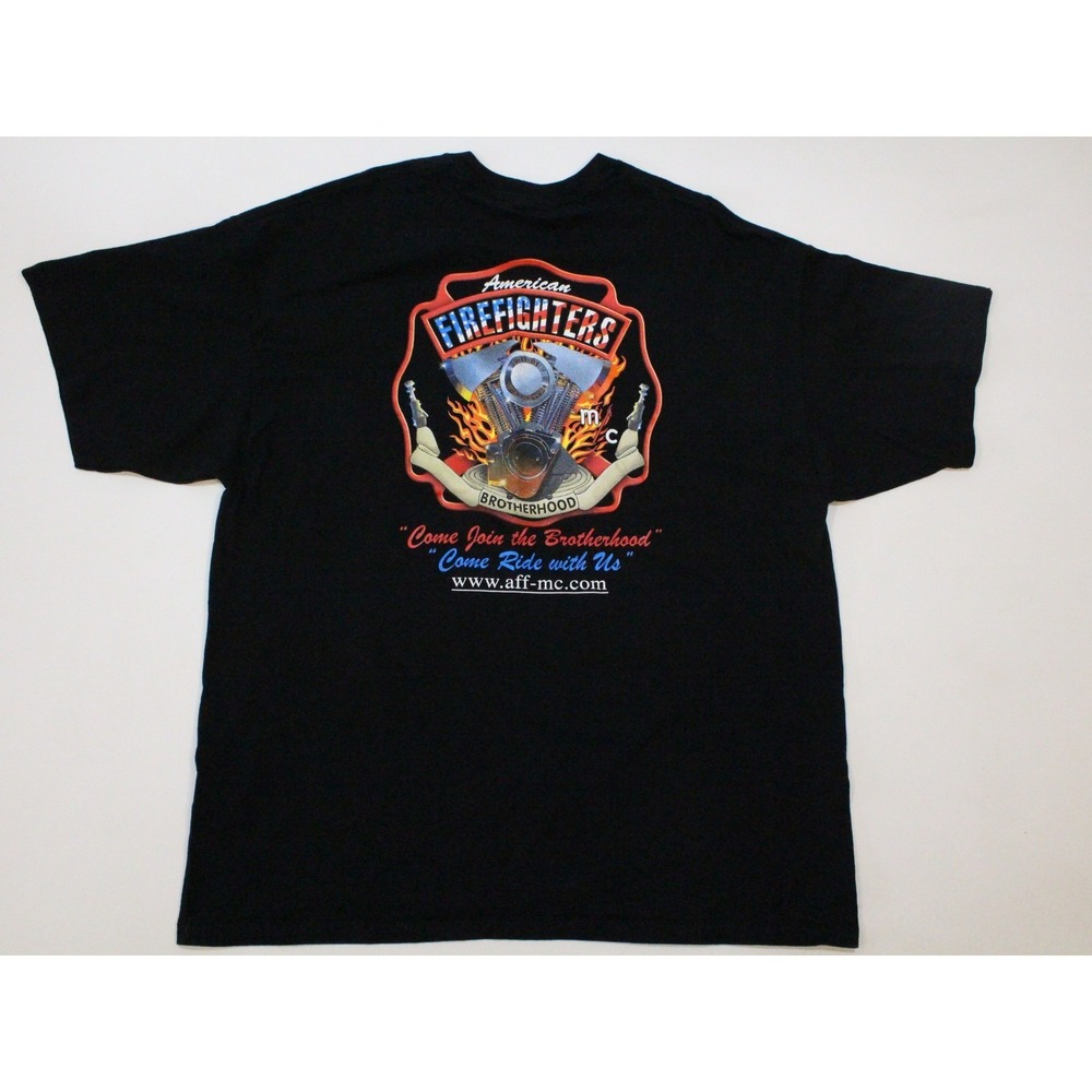 American Firefighters‎ Laconia 2009  Double Sided T-Shirt Mens 2XL Black